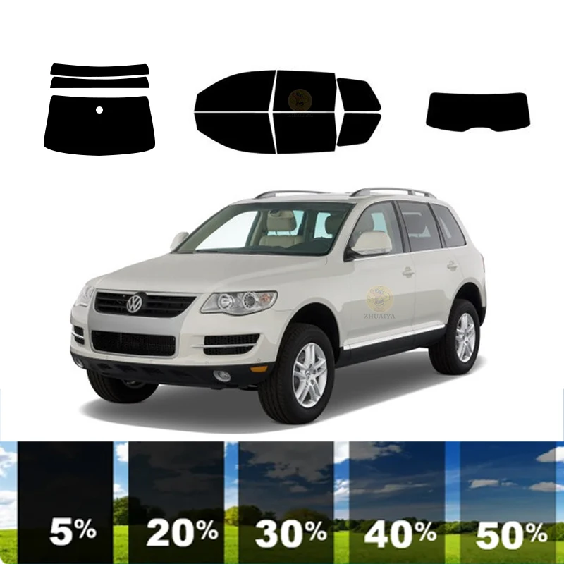 precut Removable Window Tint Film For Car 100% UVR 5%-35%VLT Heat Insulation Carbon ﻿For VOLKSWAGEN TOUAREG 4 DR SUV 2004-2010