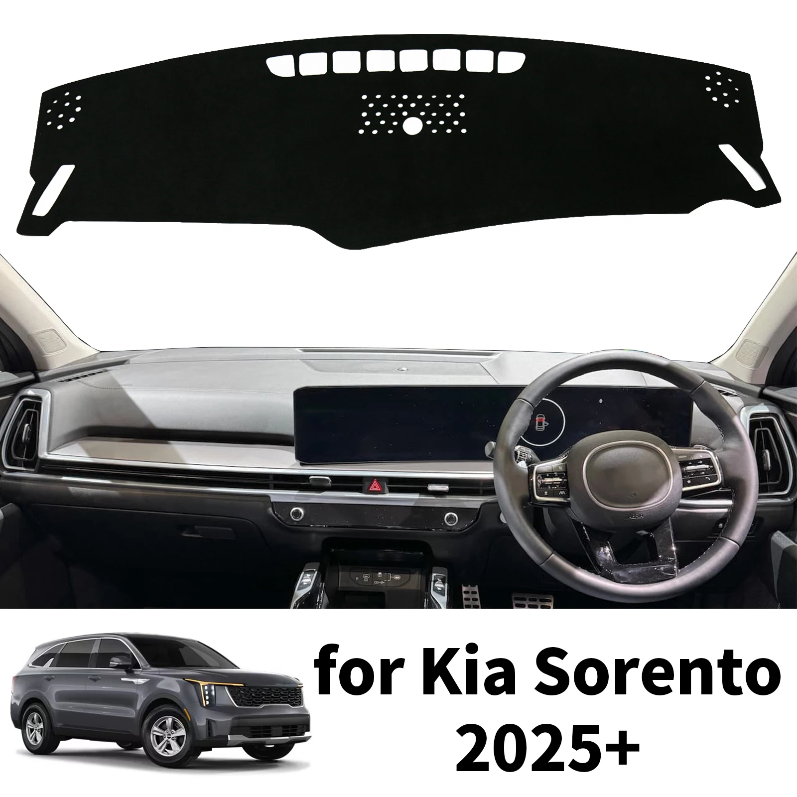 

Автомобильный коврик для приборной панели для Kia Sorento 2024 2025 2026, аксессуары, солнцезащитный коврик, защитный коврик для приборной панели, коврик для приборной панели