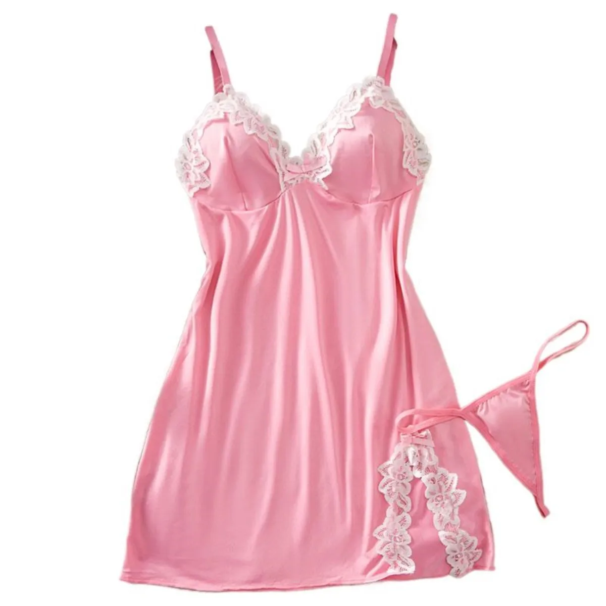 

Сексуальная ночная рубашка на подтяжках 18, женские пижамы, нижнее белье больших размеров, нежный комплект, мини-ультра короткая ночная рубашка с вентиляционным отверстием