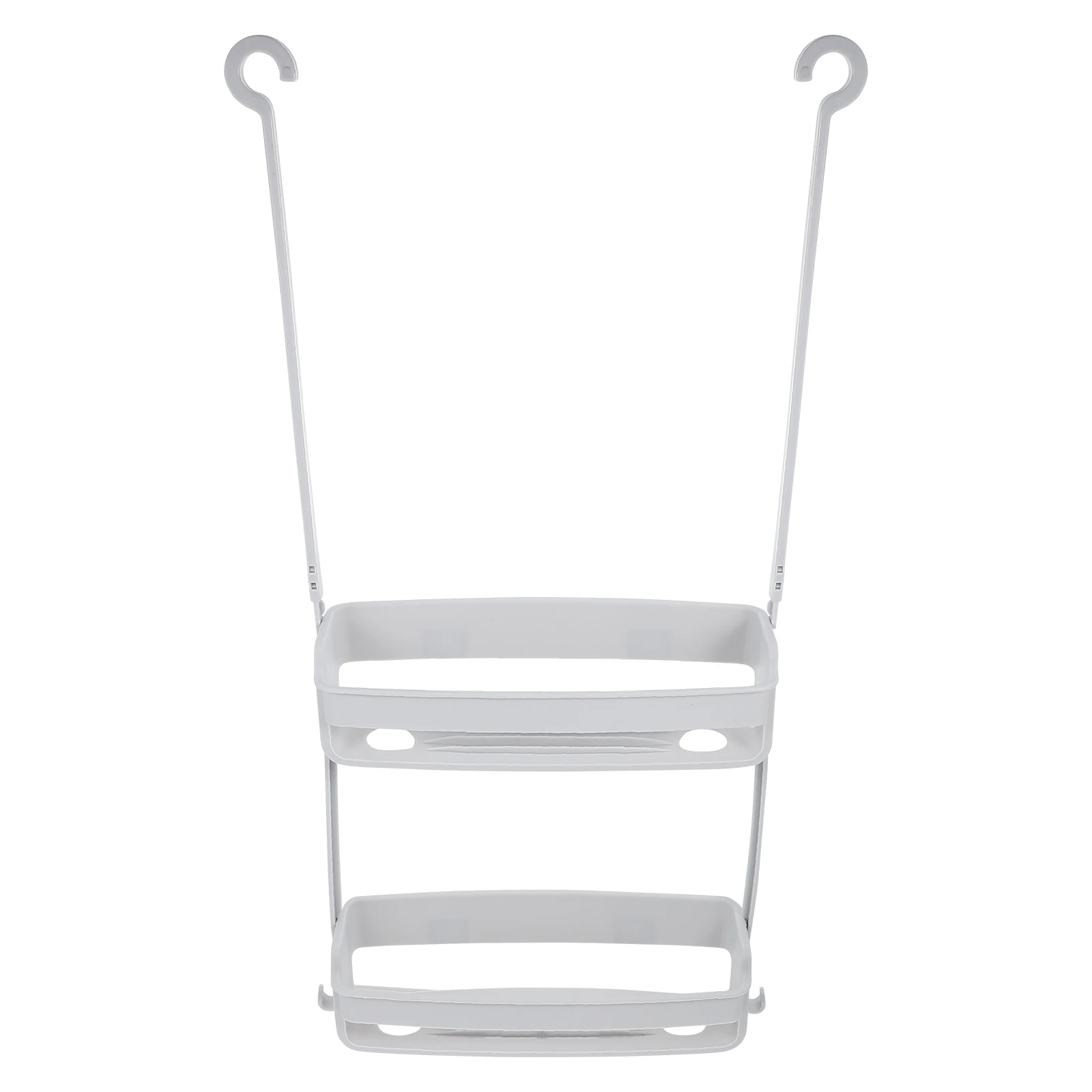 

1pc Bathroom Storage Basket Double-Deck Hanging Holder For Toiletries Shower Supplies Pp Organizer Basket