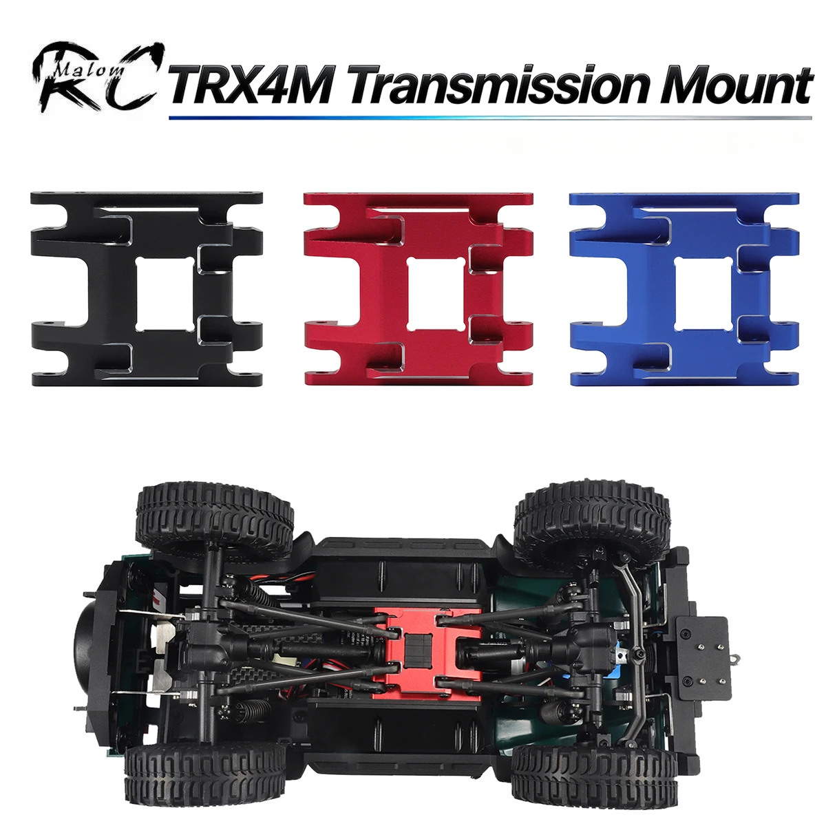 CNC Aluminum Transmission Mount for TRX4M 1/18 – Direct Fit Gearbox Bracket, Crawler Upgrade Part