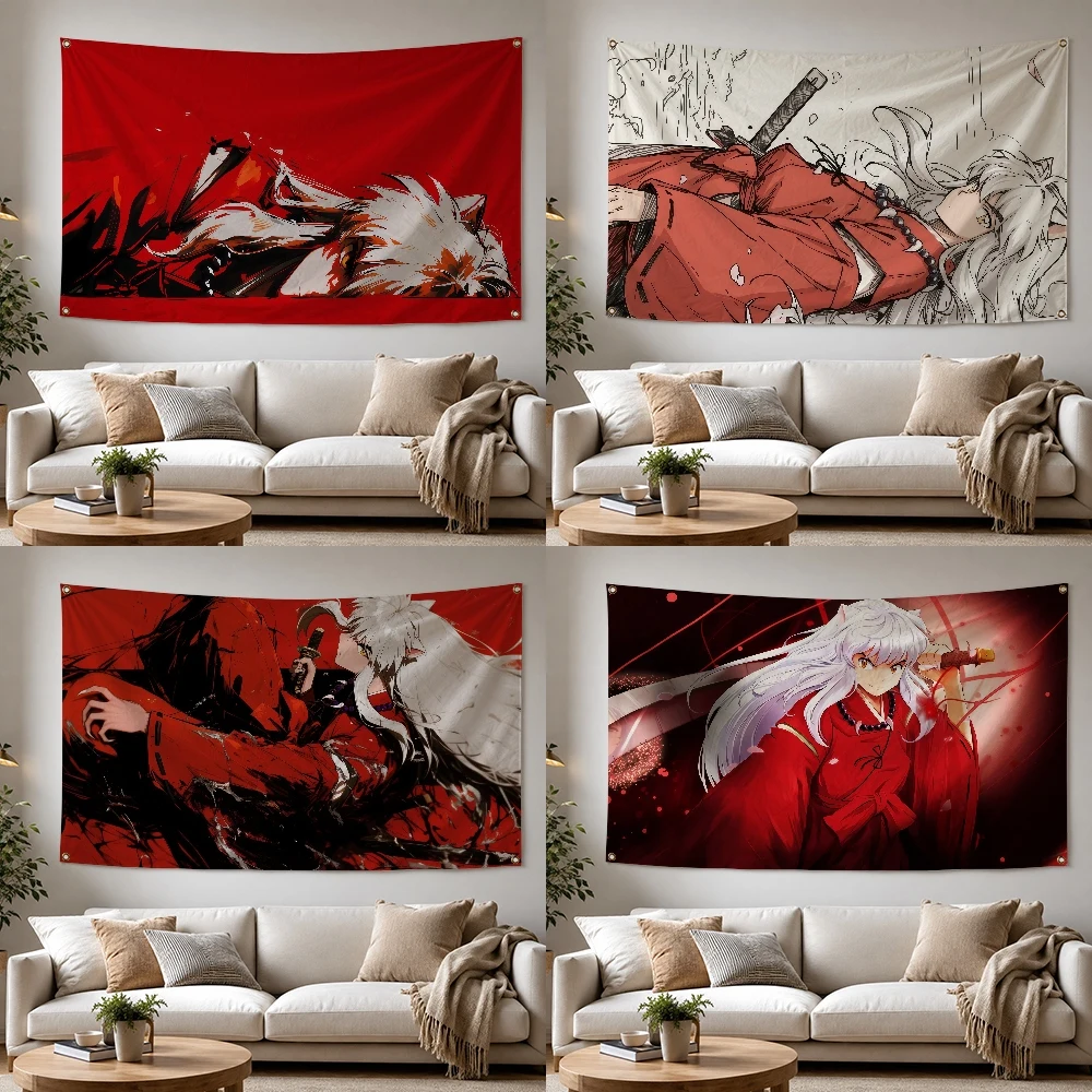 Anime I-Inuyasha Outdoor Flag for Home Camping Party Club Decor Garden Yard Wall Hanging Banner