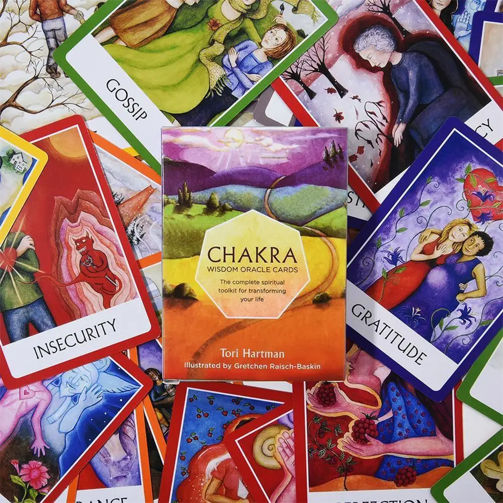 High Quality Fullcolor Paper Chakra Wisdom Oracle Occult Tarot Cards Witchcraft Supplies Love Oracle Cards Divination Psychic