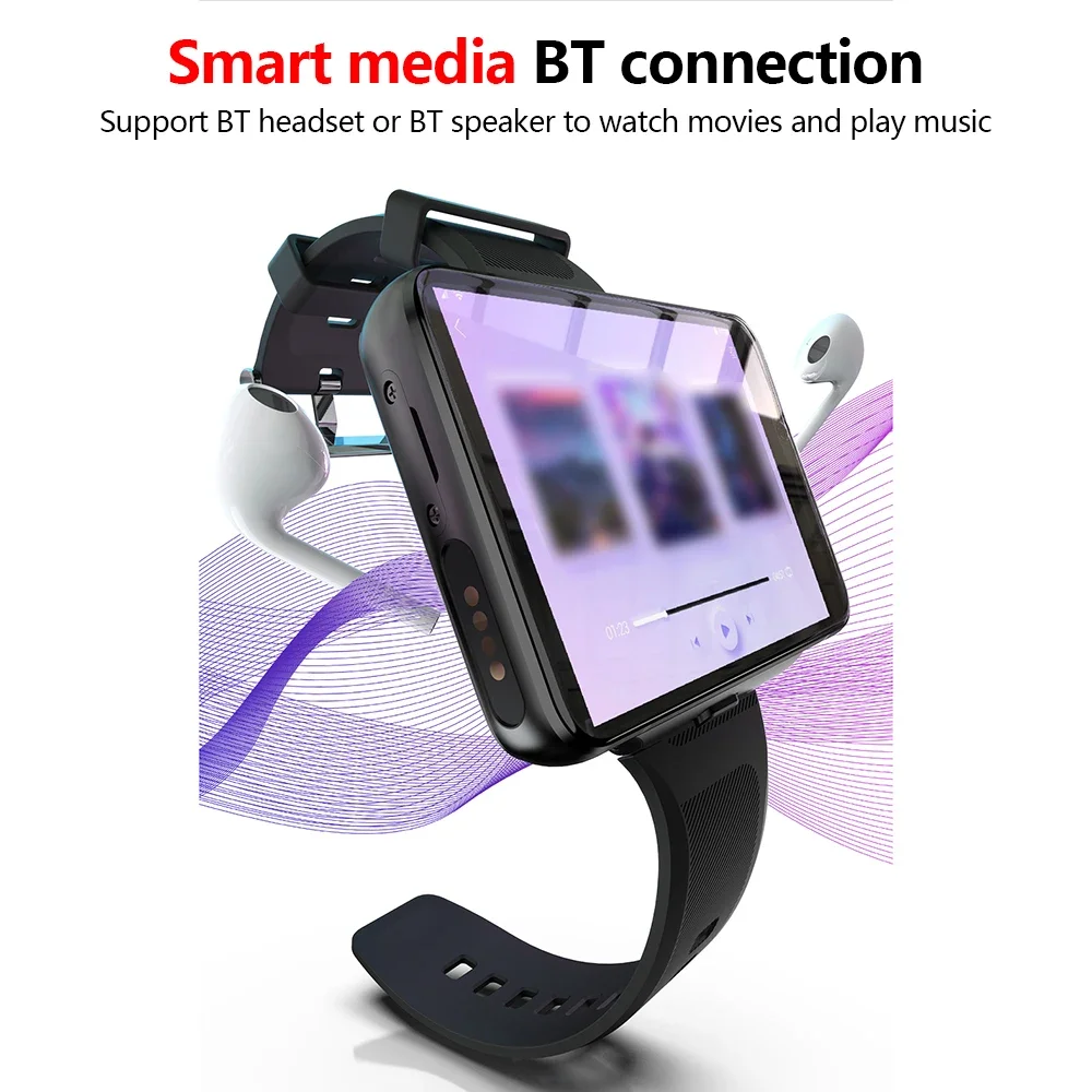 LOKMAT APPLLP MAX 4G Smart Watch Phone 4GB+64GB 2.88-inch Full Touch 5MP+13MP Camera Video Chat Wifi Sports Smartwatch Men Women