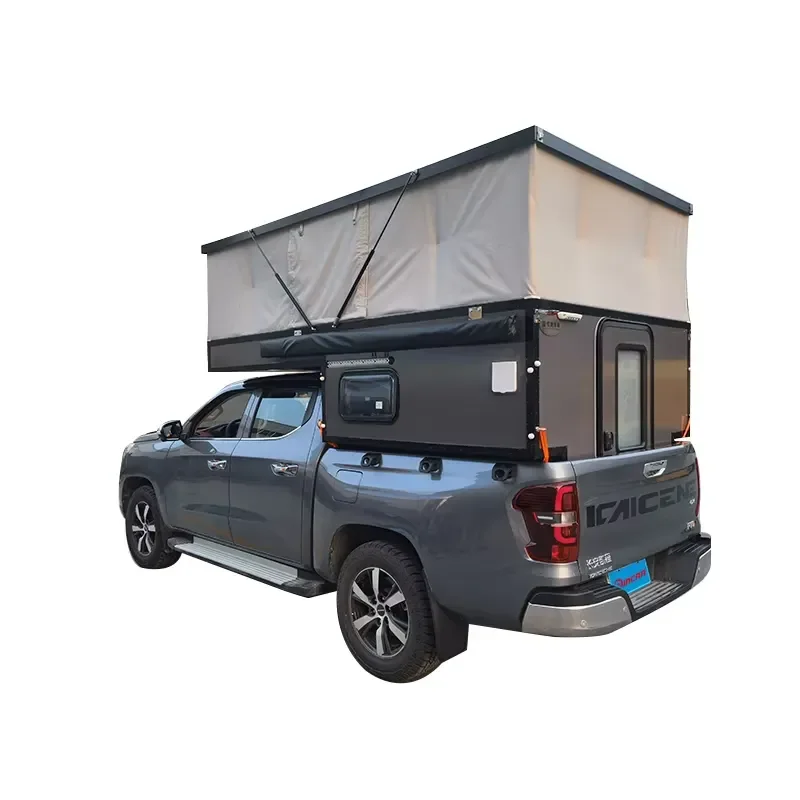 Lightweight Luxury Off-Road Truck Bed Camper RV Pop-Up Roof Top Tent for Pick-up Trucks for Off-Grid Camping and Traveling