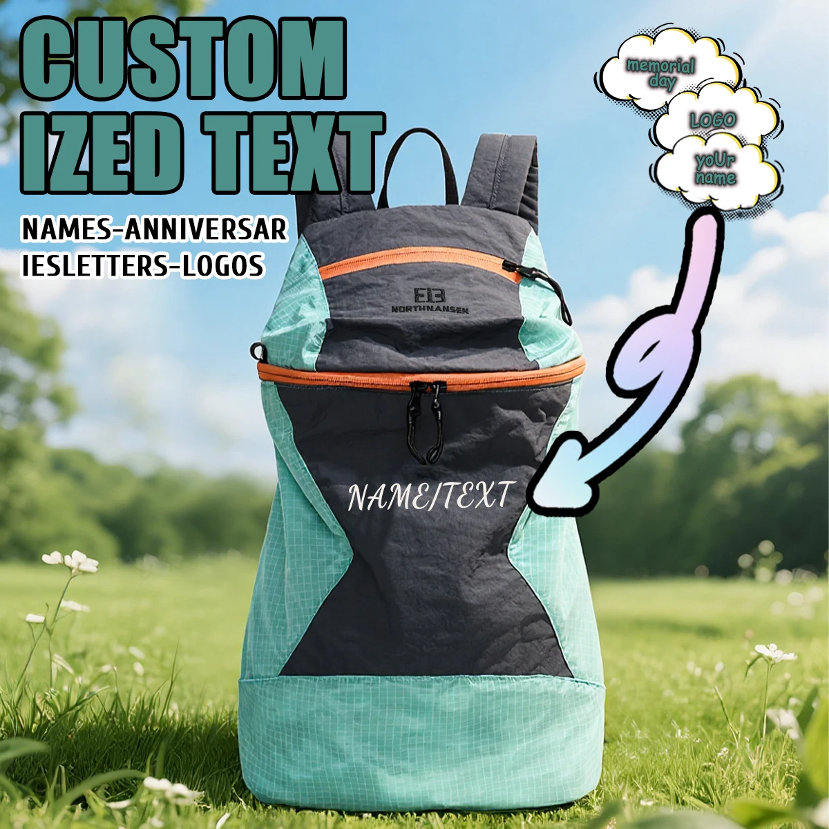 Zaino da campeggio per bambini personalizzato con logo di fascia alta, zaino da viaggio per ragazzo bello, borsa da alpinismo per sport all'aria aperta, personalizzato fai da te