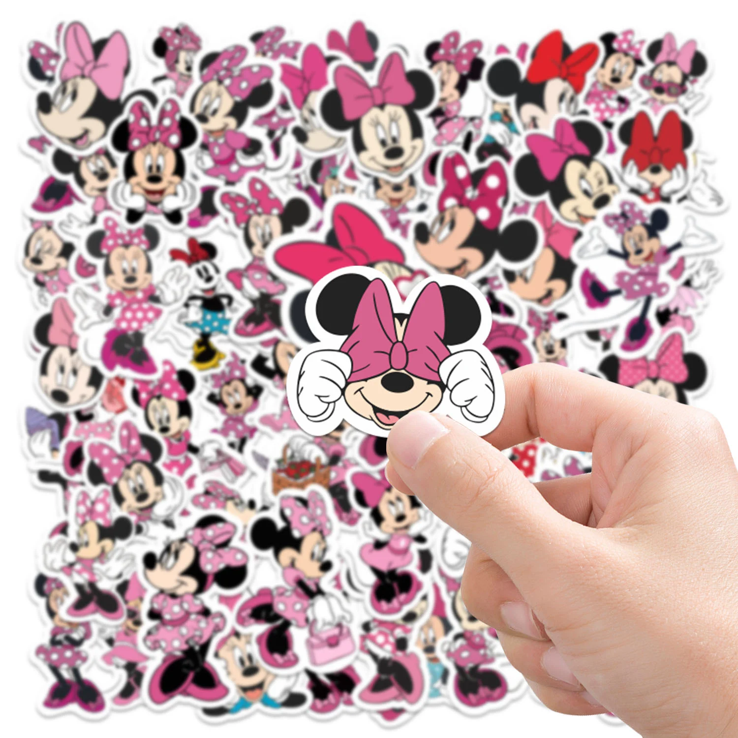 AliExpress 65 pcs Disney Mickey Mouse Minnie Mouse Cartoon Stickers Cute DIY Laptop Luggage Scrapbook Bike Waterproof Sticker，kawaii