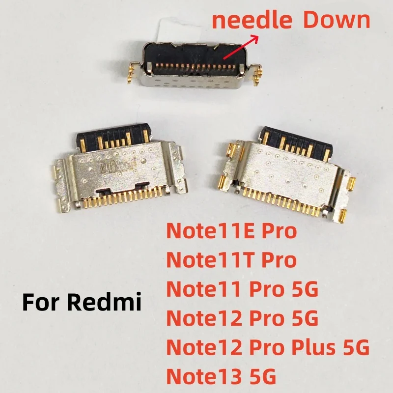 10Pcs/Lot For Xiaomi Redmi Note 13 12 11 11E 11T Pro Plus 4G 5G USB Charging Port Dock Socket Plug Charger Connector