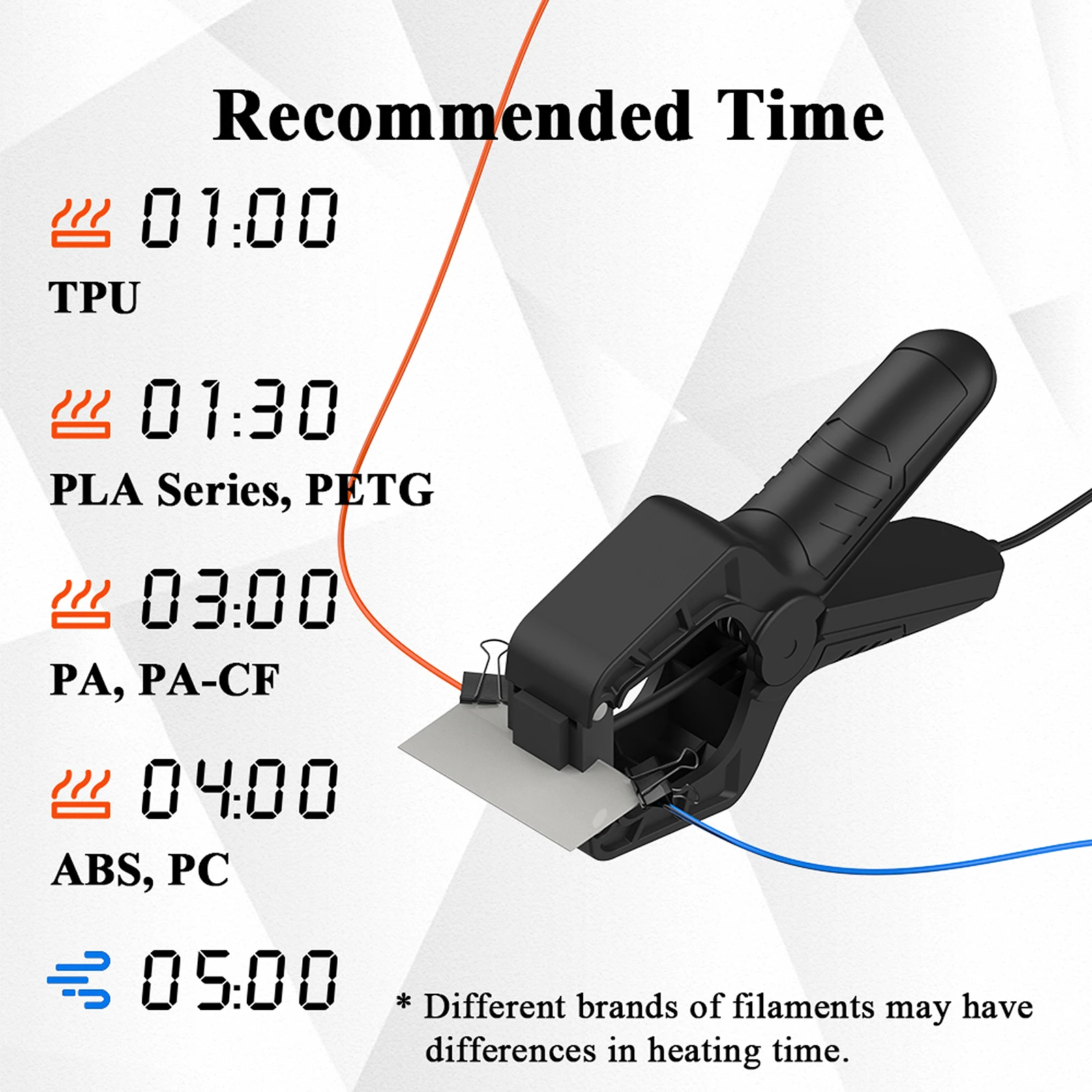 Filament Welder Splicer Connector Suitable for 3D Printer Filament 1.75mm PLA/ABS/PETG/TPU/PA/PC Material Rapid Heating Intellig