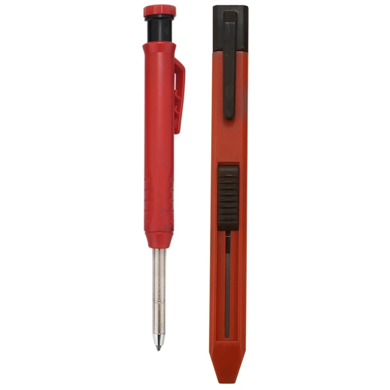 

2 Packs Carpenters Pencil And Black Refills Construction Marker Pencil With Replacement Refills Tool Pens Woodworking