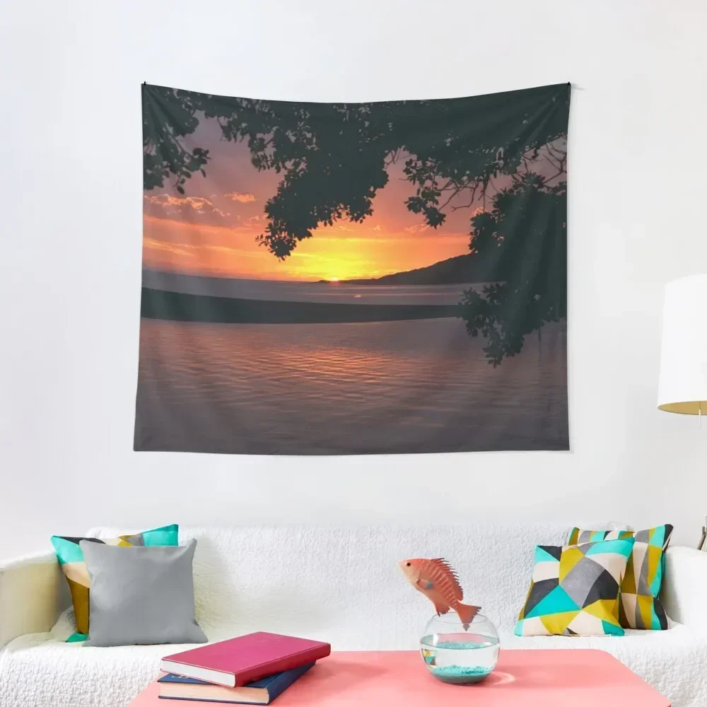

Sun Setting Over Raglan North Island New Zealand Tapestry On The Wall Wall Mural House Decoration Tapestry