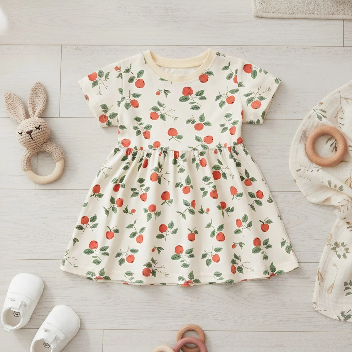 Kinder-Neuheitenkleider mit Lieblichem Muster Sommerkleider für Babymädchen Urlaubskleider