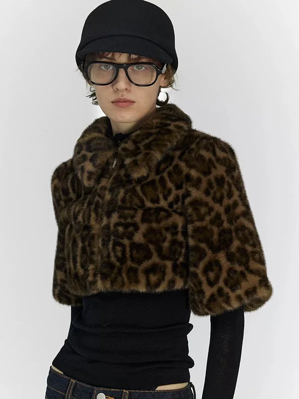 

Женское модное пальто Elsa на молнии Ne с леопардовым принтом и запахом, топ с запахом, прямая трубка, европейский трикотаж, Thiened