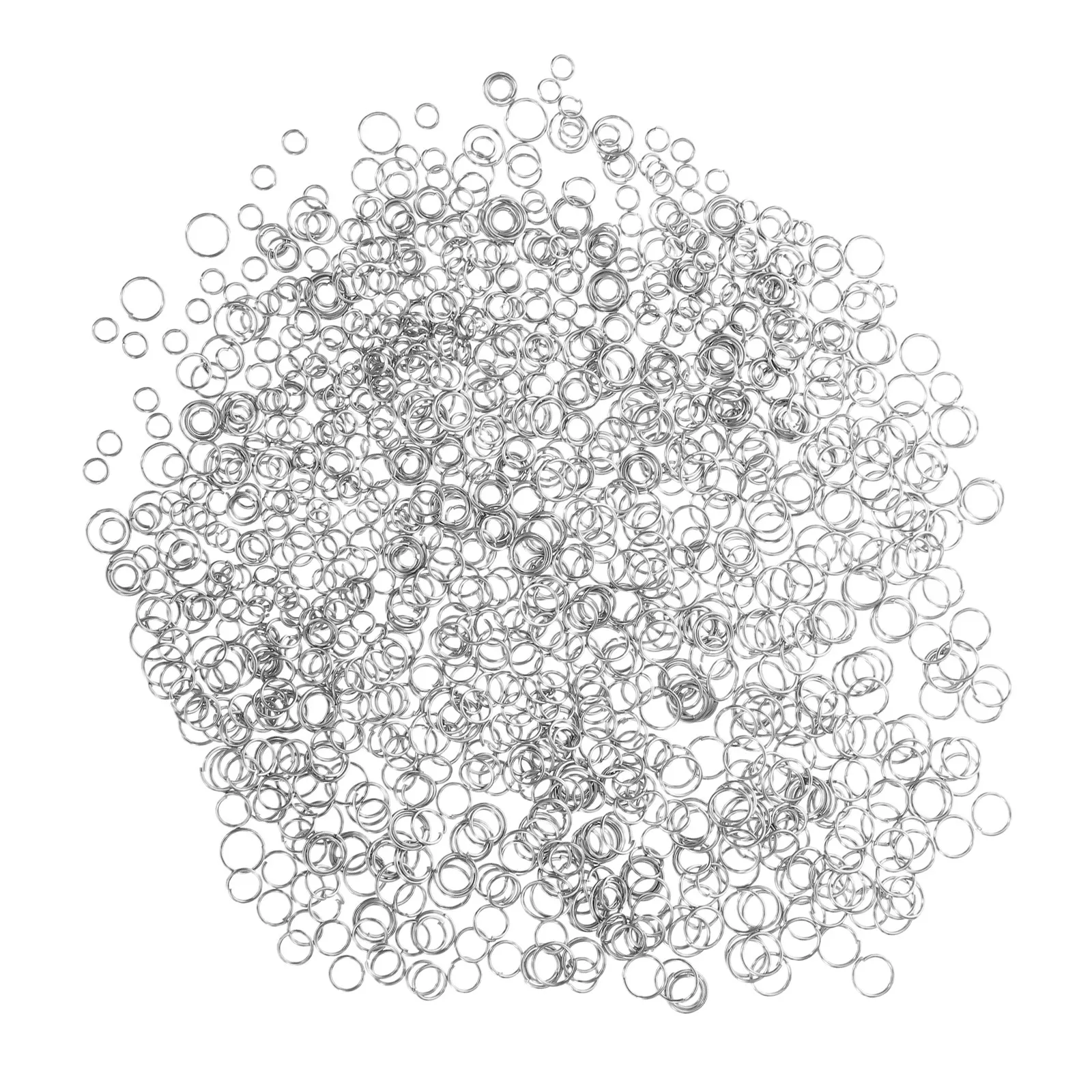 

1200Pcs Stainless Steel Jump Rings Open Connectors for DIY Jewelry Making Necklace Repair Charm Connector Ring Craft Findings