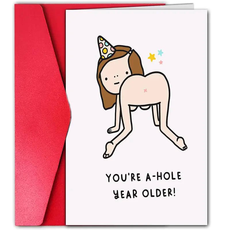 1pc, Funny, rude birthday card for your best friend, boyfriend, girlfriend, husband, wife, spouse or other half.