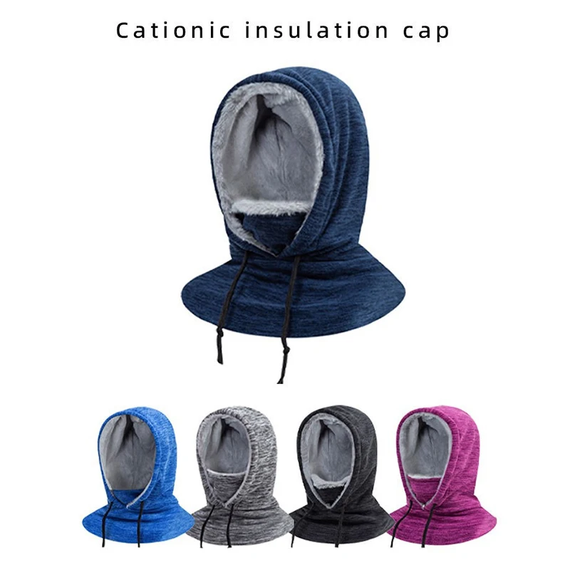 Scarf Hat Padded Cold Winter Men Women Thickened Warm Ear Protection Mask Windproof Pullover Hat