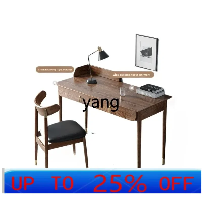 

LTT simple all solid wood with drawer desk computer writing study table workbench