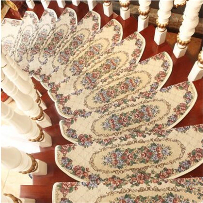 High-grade staircase carpet full flooring household solid wood staircase pedal non-slip carpet custom Living room bedroom mats