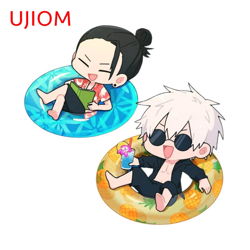 UJIOM 13cm X 12.9cm Cartoon Satoru Gojo Funny Wall Stickers Sunscreen Amusing Baby Nursery Room Decal Home Decor