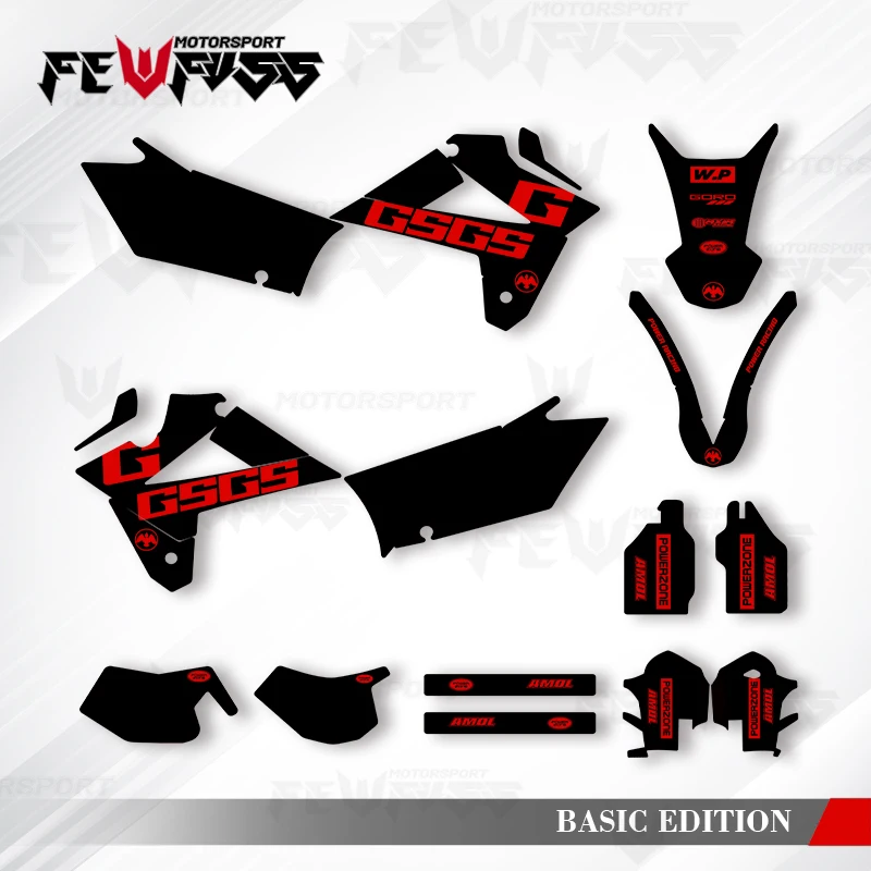 

Fewfuss Graphics Decals Stickers Motorcycle Background Custom For Gas Gas GASGAS EC 125 200 250 300 450 2007 2008 2009