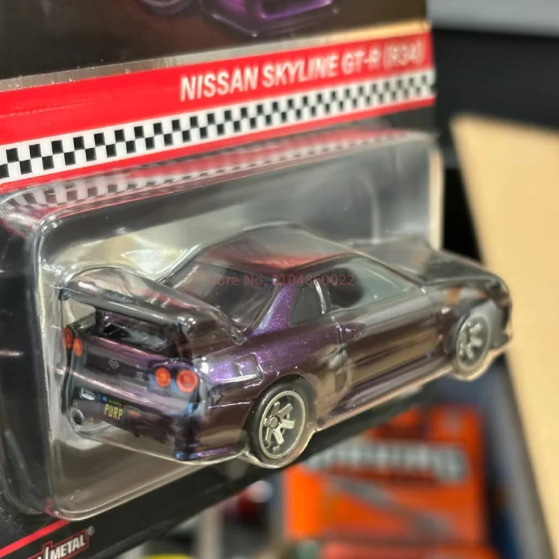 Originale Hot Wheels 1/64 RLC GTR R34 Camaleonte Red Line Club Modello di Auto In Lega Modello di Auto Fondo di Ferro Pneumatico di Gomma Giocattolo Da Collezione