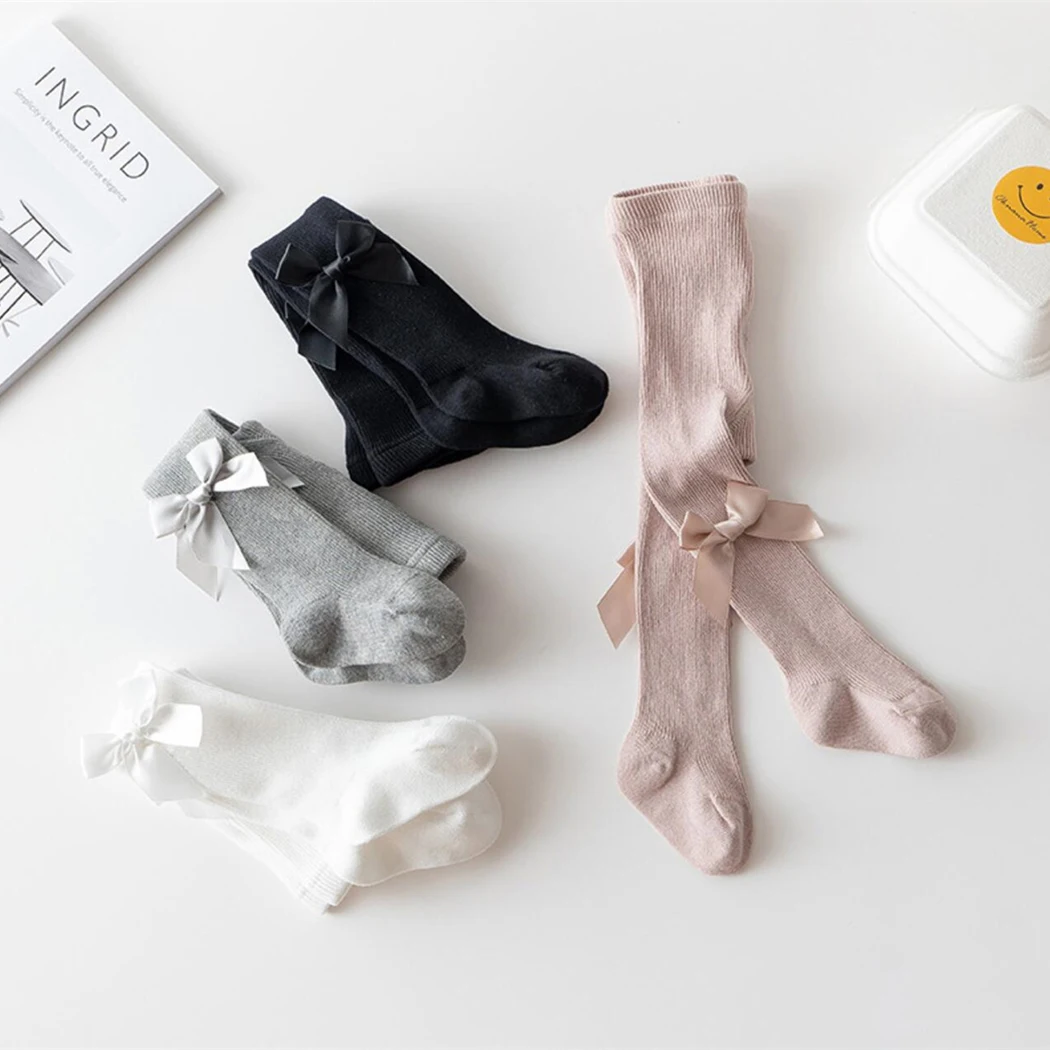 Süße Band Bowknot Strumpfhosen für Kleinkind Mädchen Strumpf Neugeborenen Baby Strumpfhosen Infant Kinder Legging Kinder Socken für Mädchen 0-3y