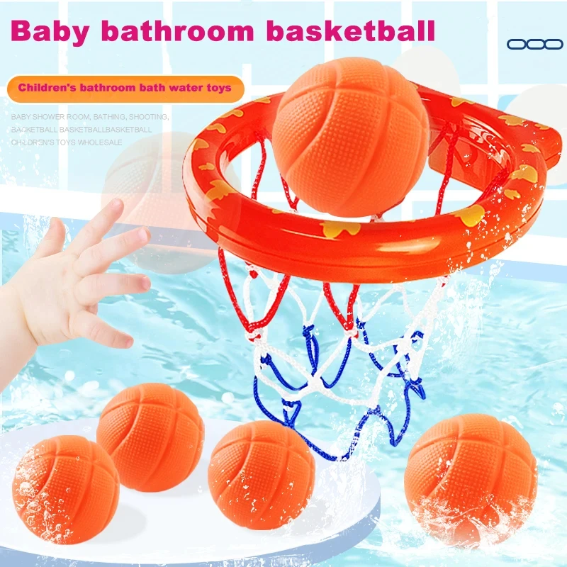 

Baby Take a bath Cartoon Suction Cup Mini Basketball Toys Portable Multifunction Kid Outdoor Play Water Game Toy Play Water Game