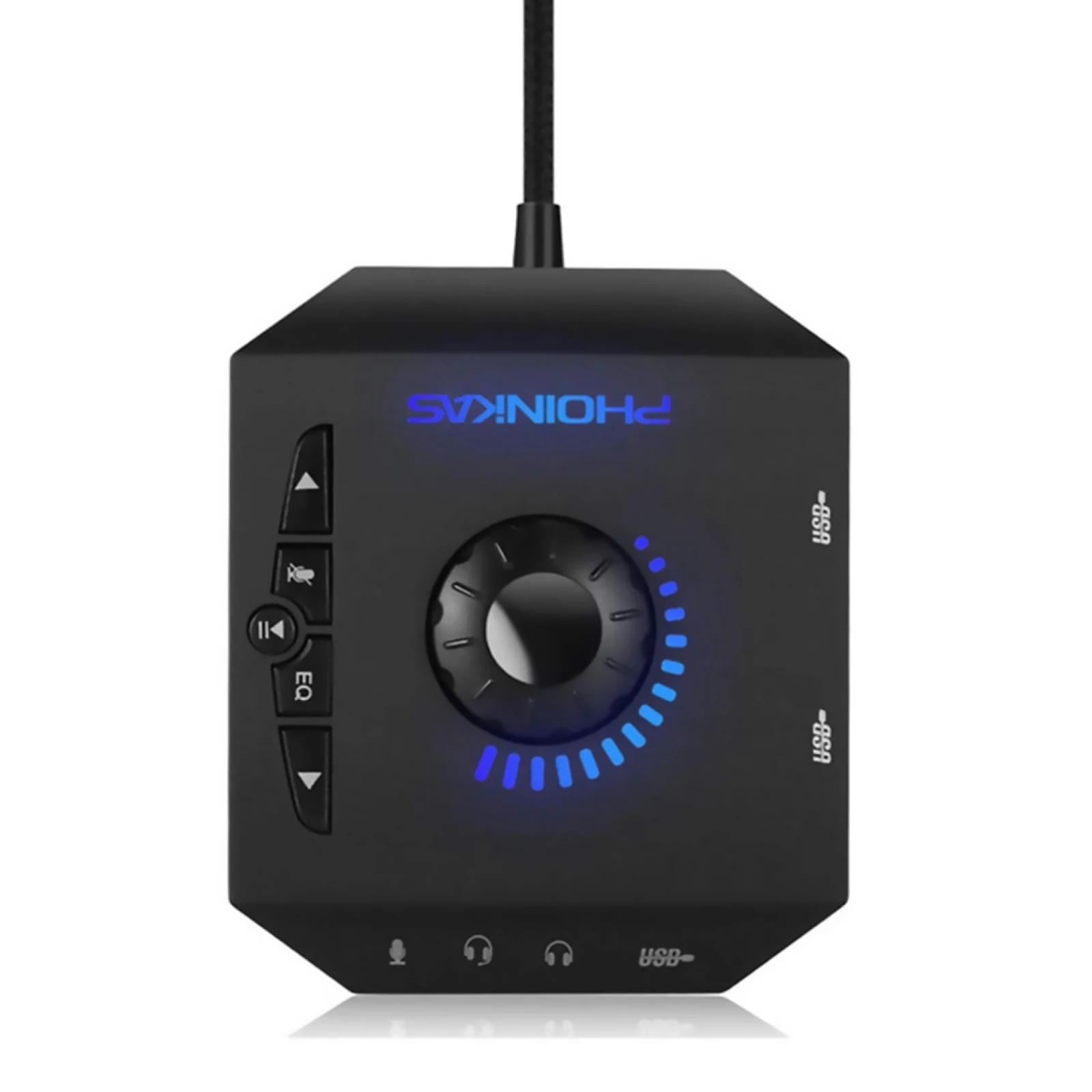 Profissão Computador USB Sound Card Channel 7.1 Audio Adapter Converter Audio Interface para PC Laptop Placa de Som Externa