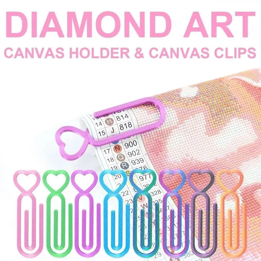 Plastic Material Diamond Painting Canvas Clip Set Heart-shaped Design Fixing Clips Diamond Art Tools Multifunction Tool view 3