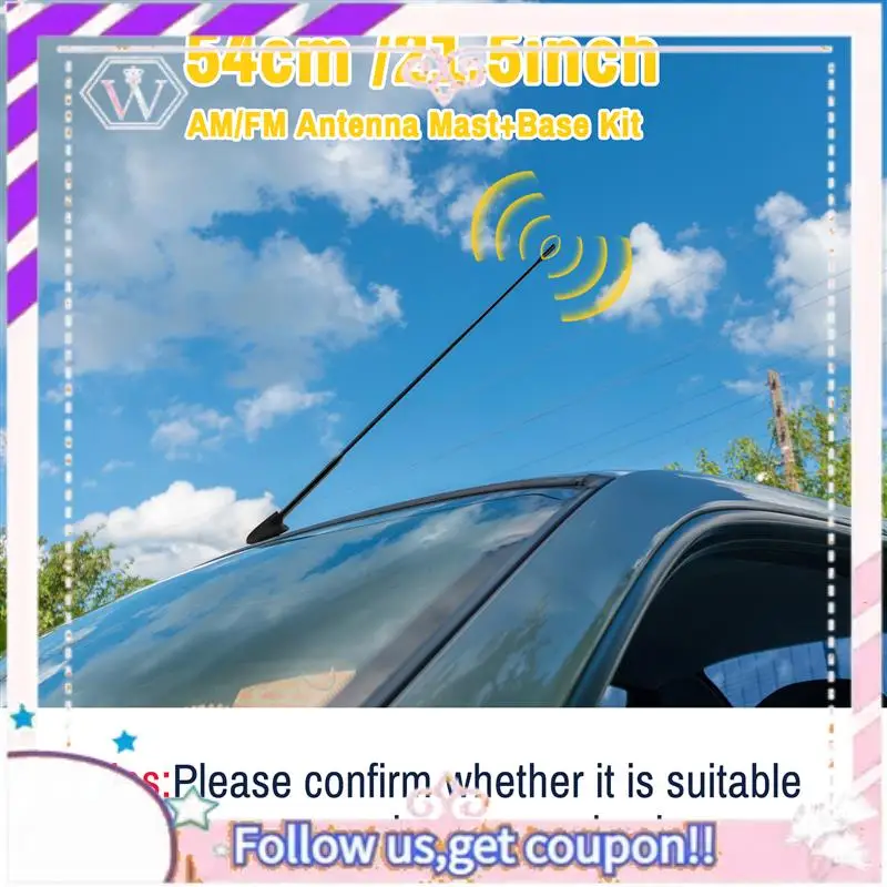 Antena de teto de rádio de carro A76T-AM/FM, mastro + kit base para modelos Ford Focus 2000-2007 XS8Z-18919-AA