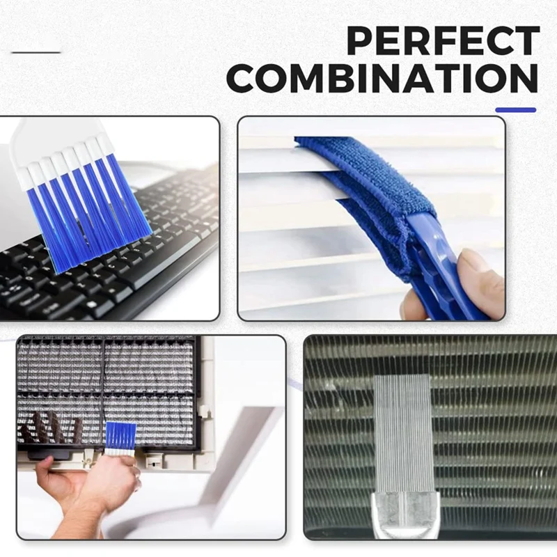 6PCS Air Conditioning Brush Tool, Steel AC Evaporator Comb, Radiator Condenser Fin Comb, FCR6 Fin Comb Tool Durable