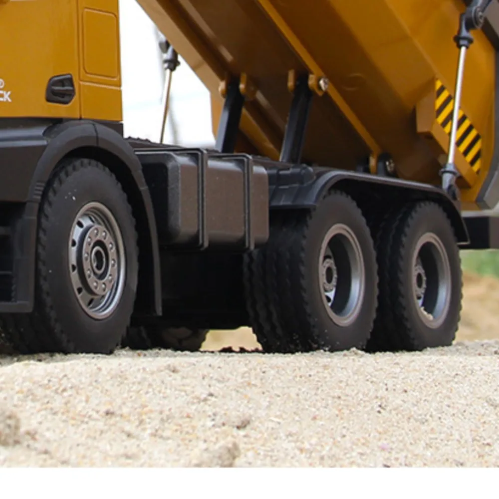 

Распродажа в США, игрушка HUINA 573 1/14, радиоуправляемый самосвал, модель автомобиля, 2,4G, радиоуправление, аккумулятор, светильник