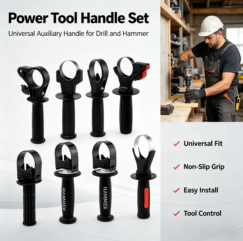 Electric Hammer Handle Plastic Tray 26 New Front Design for Impact Drill Pistol Drill Angle Grinder Auxiliary Handle Electric To