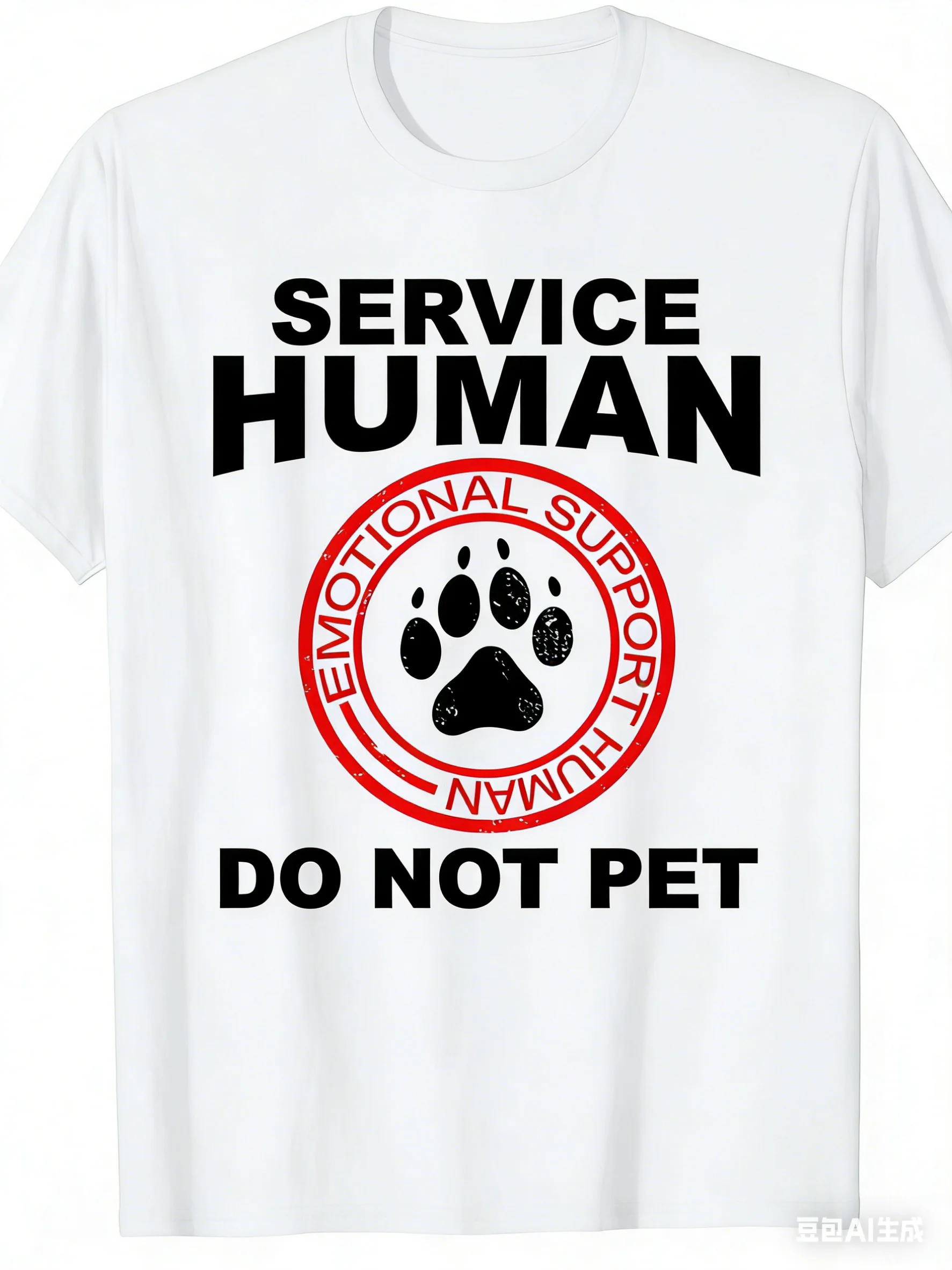 Men's T-shirt Summer Pure Cotton Fun Dog Owner Emotional Support Printed Tee Harajuku Y2k Top Casual Short Sleeve Unisex Wear