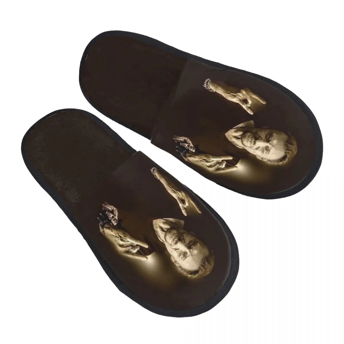 Custom Johnny Hallyday Heavy Metal Rock Soft Memory Foam House Slippers  French Singer Music Cozy Warm Anti-skid Sole Slipper