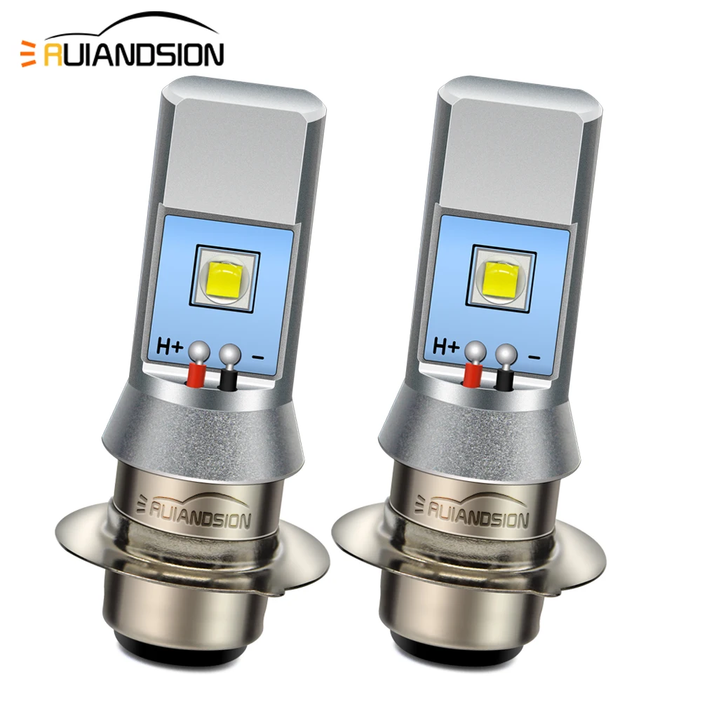 Ruiandsion H6M LED Motorcycle Headlight Bulb P15D 6-24V for Scooter  Moped ATV UTV Fit CANBUS Error Free Plug&Play 1Pcs