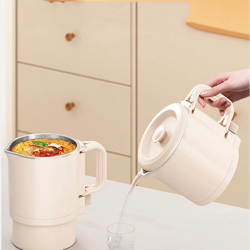 Electric Kettle 1PC Outdoor Mini 800ML Double Layer 304 Stainless Steel Foldable Home Portable Water Kettle