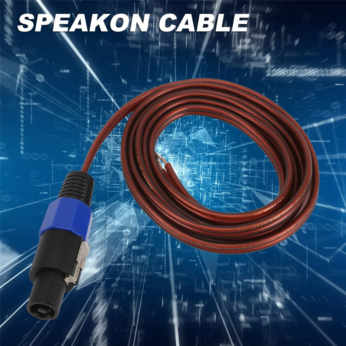 Speakon Speaker Cable Bare Wire Open End Cable, Speakon to Speaker Wire Audio Cord Amplifier Connection Cord for DJ/PAJAS