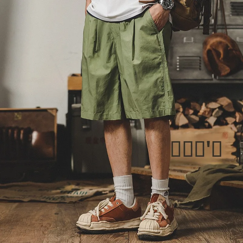 

Мужские летние повседневные брюки Jieren American Style Workwear, прямого кроя, свободные, длиной до колена, дышащие