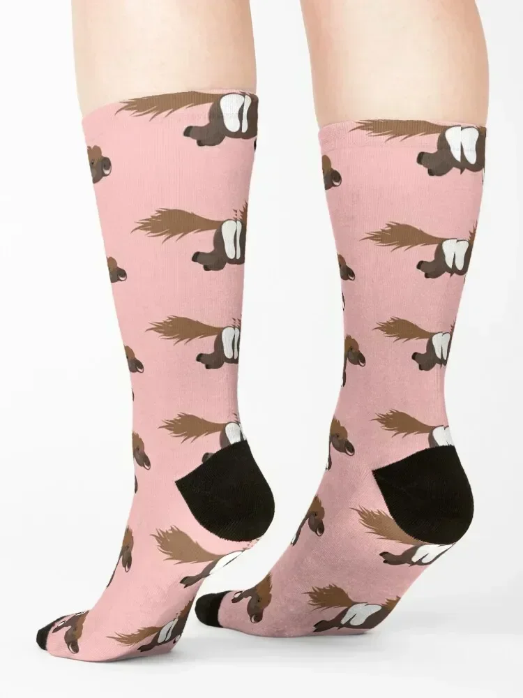 لطيف سعيد شيتلاند المهر الكرتون التوضيح الجوارب أحذية المشي لمسافات طويلة تو الرياضة المضادة للانزلاق كرة القدم بالجملة الجوارب للرجل المرأة #4