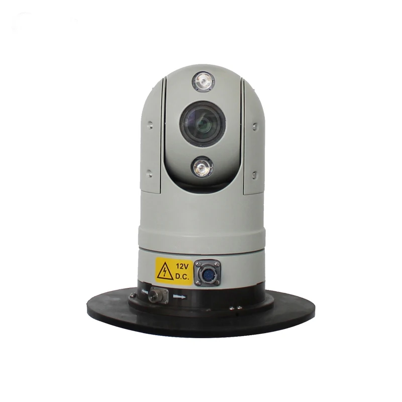 H265 infrared light 1080P 20X 2mp law enforcement car roof IP66 waterproof stable IP PTZ dome camera for Police Car Ship