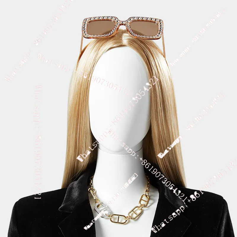 

Model wig props, model head mold hair cover special fashion female model wig long straight hair