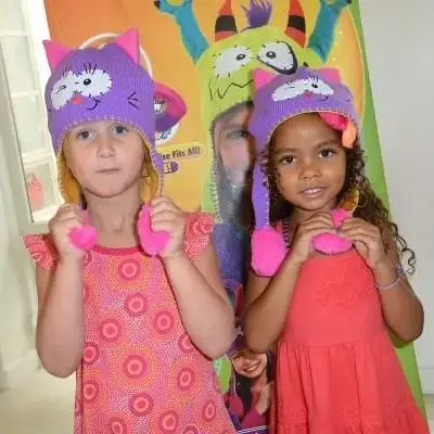 

Children's cartoon hat with movable ears, infant and toddler hat, knitted funny woolen hat