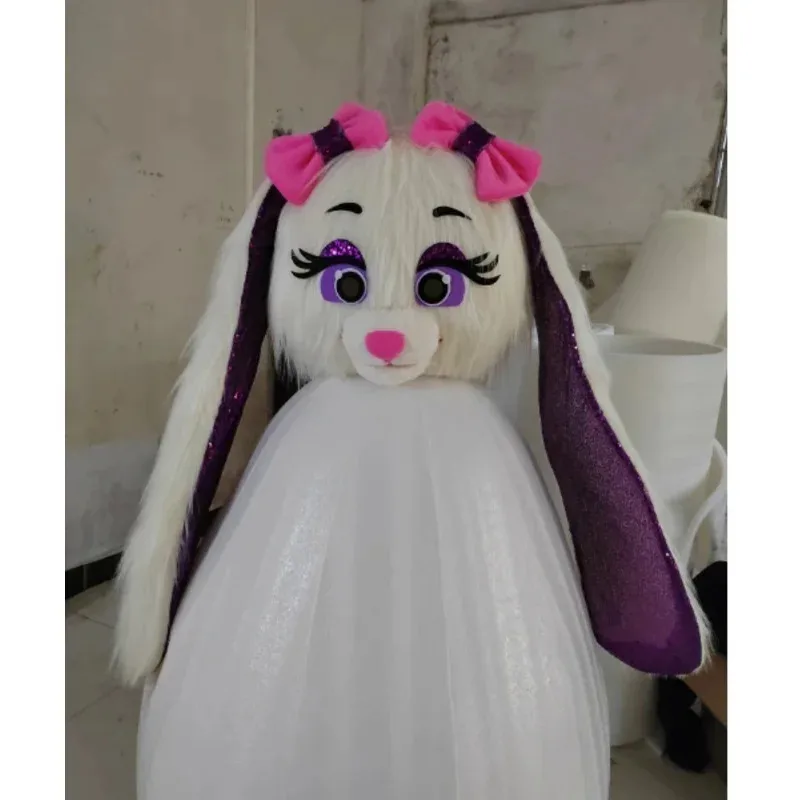 New Adult Halloween Christmas Cute Hare Rabbit Mascotte Fancy Cartoon Mascot Costume Plush Fancy Dress Mascot Costume