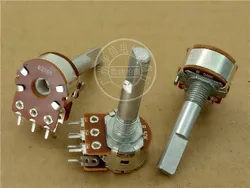 1pcs/lot 148 double potentiometer B50K B100K B250K handle length 30MMF / CC with the midpoint