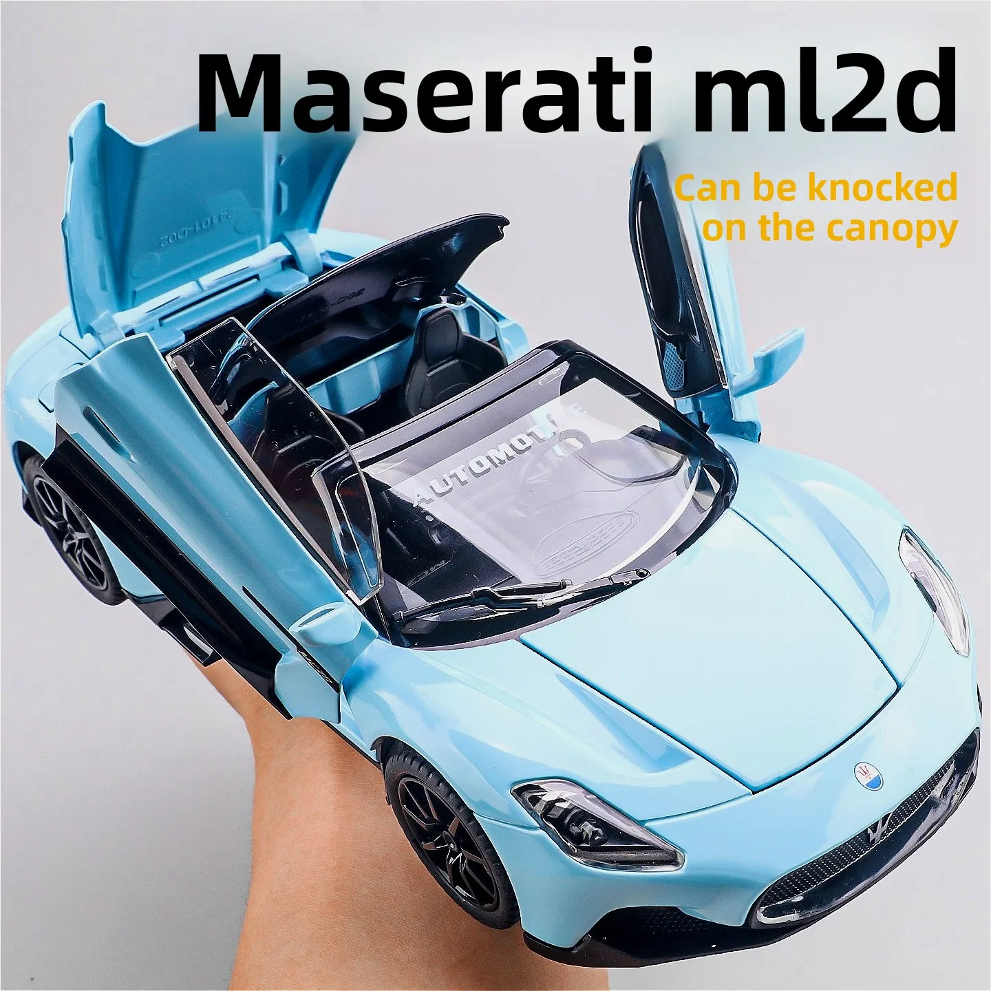 

1:24 Maserati MC20 Alloy Sport Car Model, Diecast Metal Vehicle with Light & Sound, Collectible Toy & Kids Gift