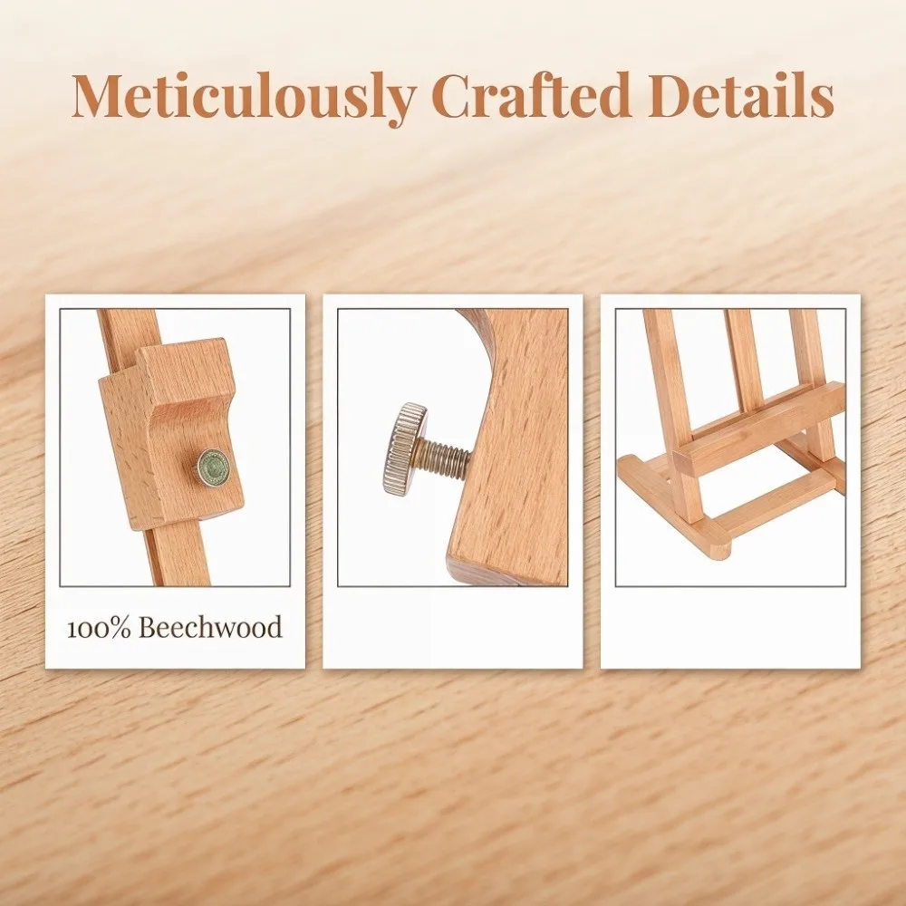HJ‑6B Tabletop Easel Small Adjustable Tabletop Art Holder Rack Stable Painting Display Easel Desktop Oil Painting Work