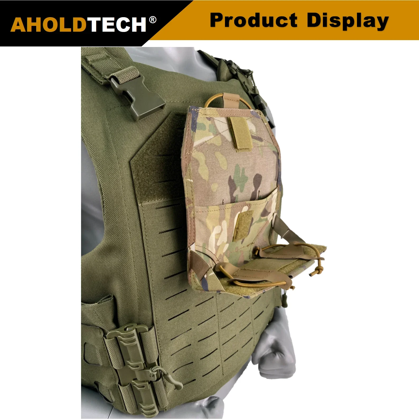 Imagem -06 - Aholdtech-tactical Mobile Holder Pouch Mapa Placa de Navegação Molle Bolsa Dobrável Transportador Tático Colete Pendurado Equipamento de Peito