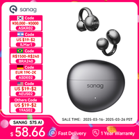 Sanag S7S AI Free Clip Open Headphones Bluetooth 5.4 Earphones AI Assistant Wireless Headset IPX4 Earbuds 8 Hours Playback
