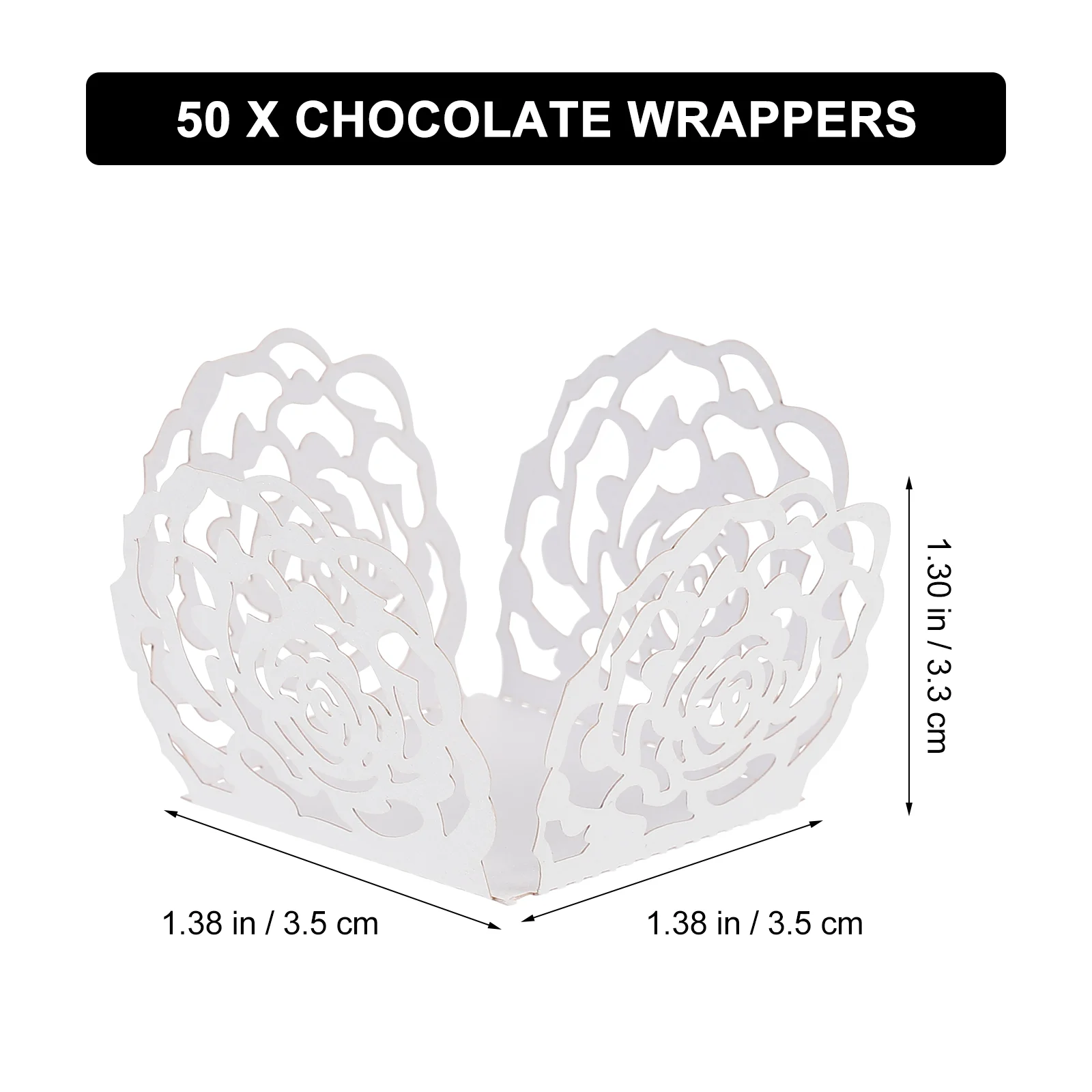 50 Pcs Chocolate Tray Chocolates Convenient Lining Mini Single Cover Candy Compartment Paper Kraft Holder Packing Truffle